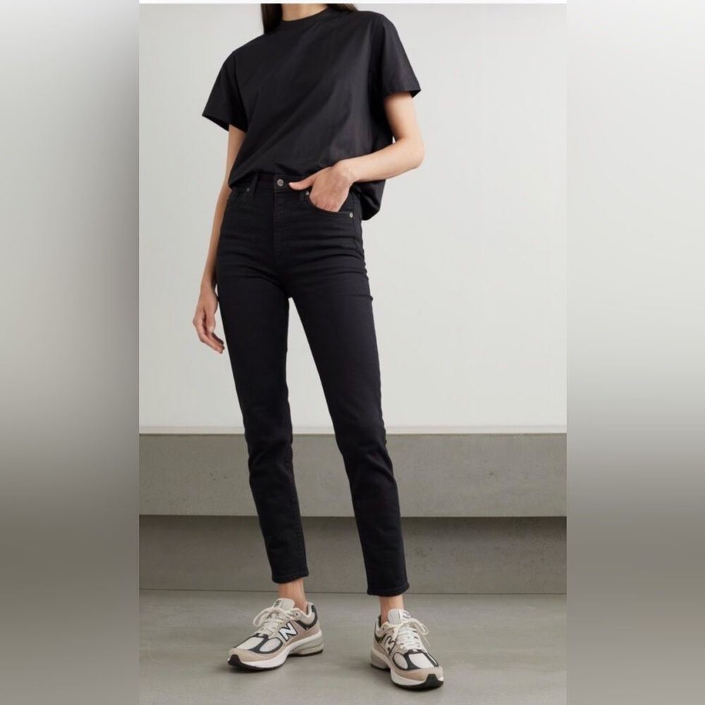 Loft slim black washed cropped jeans